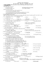 Ôn tập sinh 7  học kì I  năm học 2014 - 2015